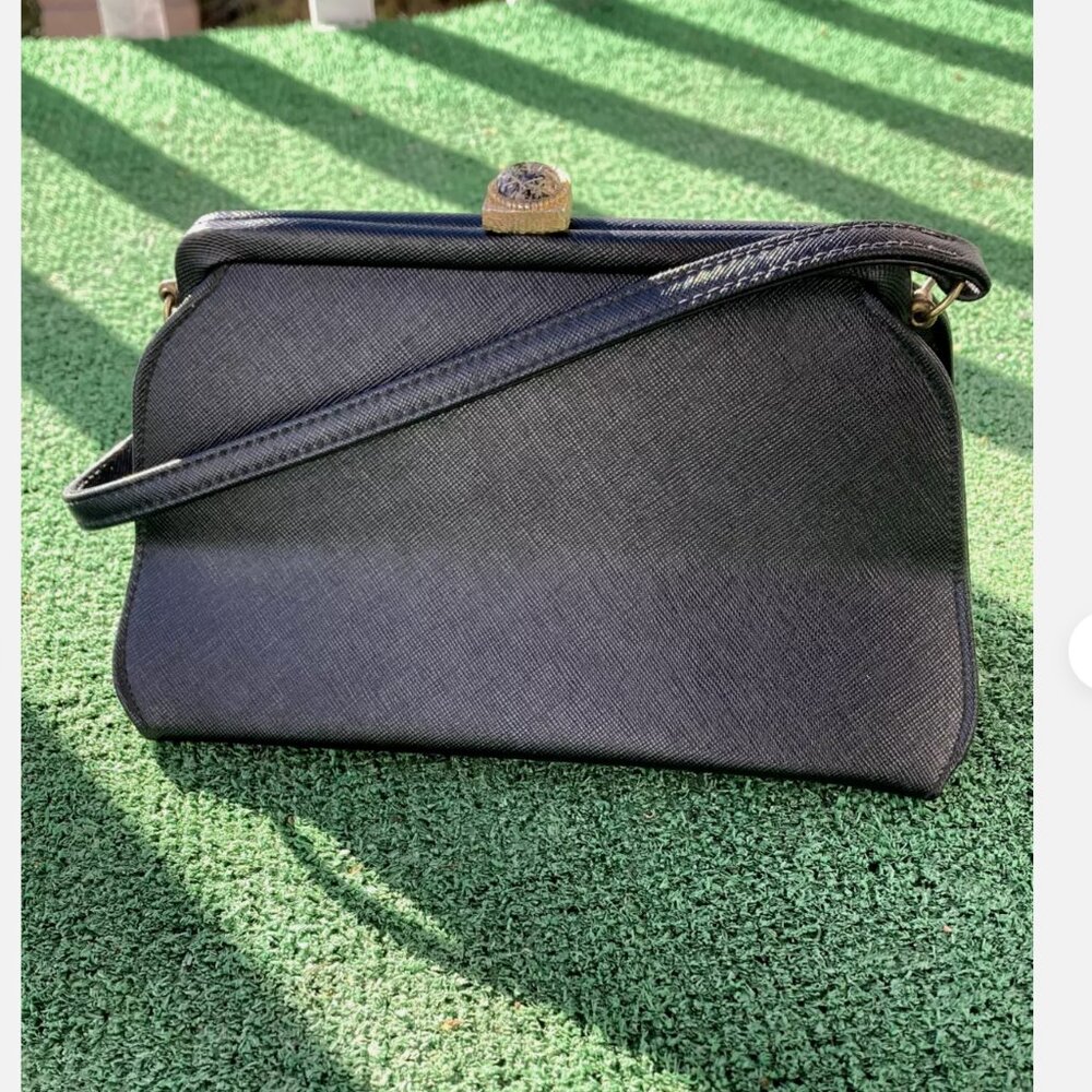 Theodor California Black Handbag with Emblem/Jewel